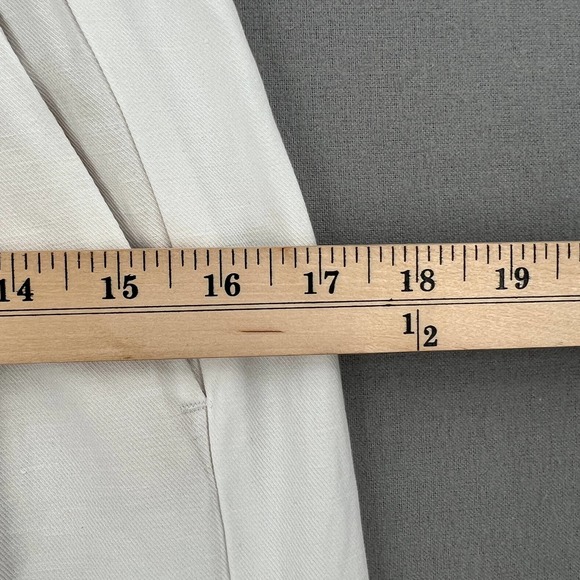 ENZA COSTA Twill Everywhere Pant XS 0 Off White Relaxed Wideleg Straight Pull On - Picture 11 of 13